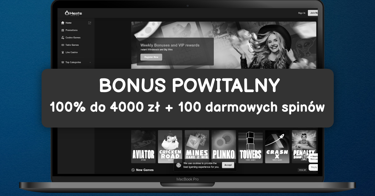Heats Casino welcome bonus